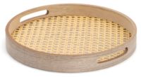Миниатюра: Поднос дерево круглый 30см RATTAN