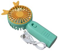 Миниатюра: Вентилятор электронный, аккумулятор (заряжается от USB), 13.5см, пласт,
