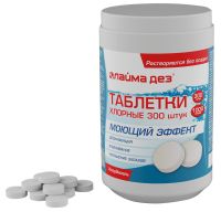 Миниатюра: Таблетки хлорные 300шт., 1 кг дезинфицирующие с моющим эффектом ЛАЙМАДЕЗ