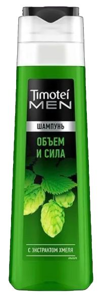 Миниатюра: Шампунь 385мл мужской Объем и Сила с экстрактом хмеля Timotey