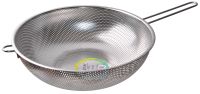 Миниатюра: Дуршлаг нерж. 31,5см, 2 нерж. ручки (длинная и короткая) LaDina