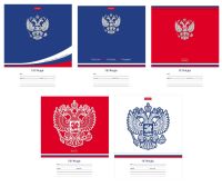 Миниатюра: Тетрадь 12л. клетка ХАТ Символ России с гимном,скругл.углы,асс.
