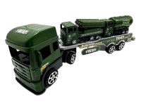 Миниатюра: Автовоз Военный (инерцион.) + ЗРК + грузовик 42*15см / коробка 668-002