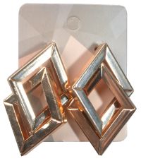 Миниатюра: Серьги металл Геометрия симбиоз, 4*2,5*1 см цвет золото