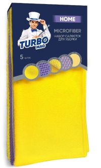 Миниатюра: Салфетка 30*30см 5шт микрофибра,TURBOMAG HOME (12)