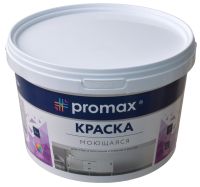 Миниатюра: Краска 2,8кг, акриловая, моющаяся для стен и потолков PROMAX белая (4)