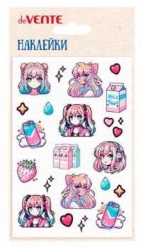 Миниатюра: Набор многоразовых наклеек deVENTE Anime girl 8002450 объёмные,10*15см