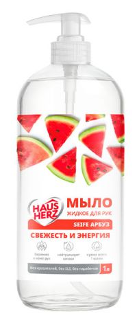 Миниатюра: Мыло жидкое 1000мл Haus Herz Seife Арбуз (8)