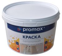Миниатюра: Краска 2,8кг, акриловая, для потолков и верхних частей стен PROMAX белая (4)