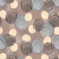 Миниатюра: Клеенка 1,40*20м нетканая основа ДЕКОРАМА круги серые на коричневом абстракция