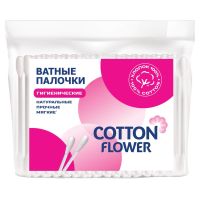 Миниатюра: Ватные палочки 100шт Cotton Flower п/э