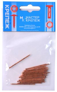 Миниатюра: Гвозди финишные 1,4*40мм, НАБОР 35шт, цвет медь