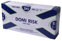 Миниатюра: Перчатки латексные повышенной прочности размер M High Risk синие коробка 25 пар @