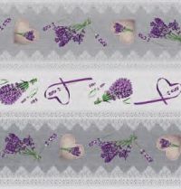 Миниатюра: Клеенка 1,40*18м нетканая основа ДЕКОРАМА Лаванда на сером