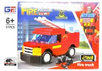Миниатюра: Конструктор Fairy Rescue Пожарная машина Трансформер 97дет. 18.5*4*12.7cм/ коробка 123-939
