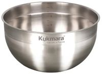 Миниатюра: Миска нерж. 26см (6л), глубокая сферическая, мерная шкала Kukmara
