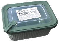 Миниатюра: Контейнер для продуктов пласт. 0,6л (140*10,5*70мм), прямоугольный с клапаном SOFT CHEF зеленый