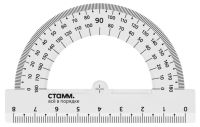 Миниатюра: Транспортир СТАММ 180град. 8см прозр.,тонир.