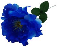 Миниатюра: Цветок искусственный Пион 40см синий+голубой YL-18-1 @