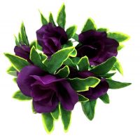 Миниатюра: Цветы искусственные Букет Розочка 5шт 35см фиолетовая BD-3-1 @