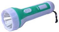 Миниатюра: Фонарь пласт. 15*4,5см, 1 LED, питание 2*АА, со шнурком, цвет микс 327