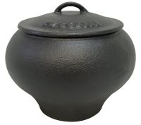 Миниатюра: Горшок печной чугун 2,5л (19,7*17,см), крышка чугун, полное эмаль покрытие