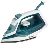 Миниатюра: Утюг 2000Вт керамическая подошва, паровой удар, самоочистка, черно-бирюзовый DELTA LUX