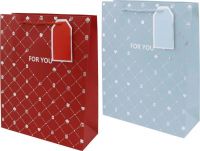Миниатюра: Пакет (сумка) подарочный 26*32*10см  For You! ромбы