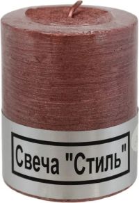 Миниатюра: Свеча 195гр Стиль 6,2*7,5см Цвет: красный металлик