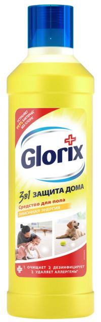 Миниатюра: Средство для пола 1л GLORIX Энергия лимона