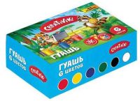 Миниатюра: Гуашь 6цв. 20мл. Creativiki