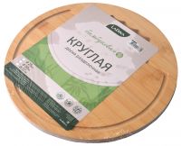 Миниатюра: Доска разделочная бамбук 25*1см круглая LaDina