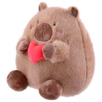 Миниатюра: Игрушка мягкая 20см Капибара с сердцем