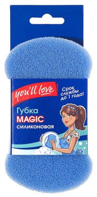 Миниатюра: Губка силикон 7*12*2см пористая Магия, Youll love