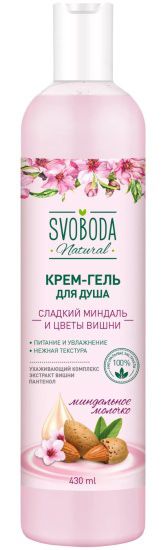 Миниатюра: Гель для душа 430мл SVOBODA Сладкий миндаль и цветы вишни