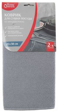 Миниатюра: Коврик для сушки посуды 25*38см, микрофибра Home Queen