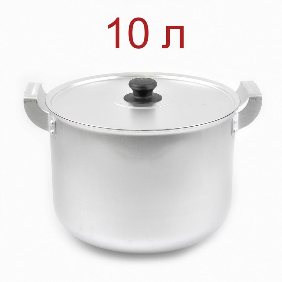 Кастрюля 10 л, 2 руч., мет./кр 14100